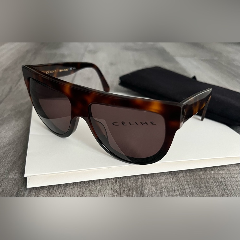 Celine Black/Tortoise Aviator Sunglasses
